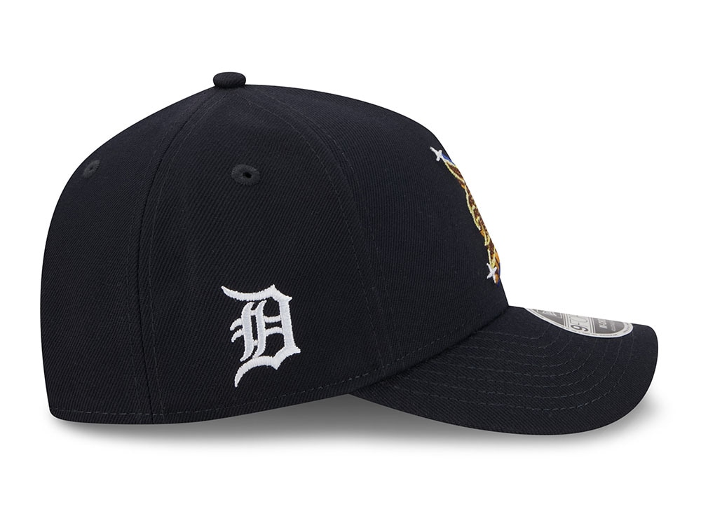 New Era Detroit Tigers Emblem Navy Prime 9Forty A Frame M Crown Snapback Casquette