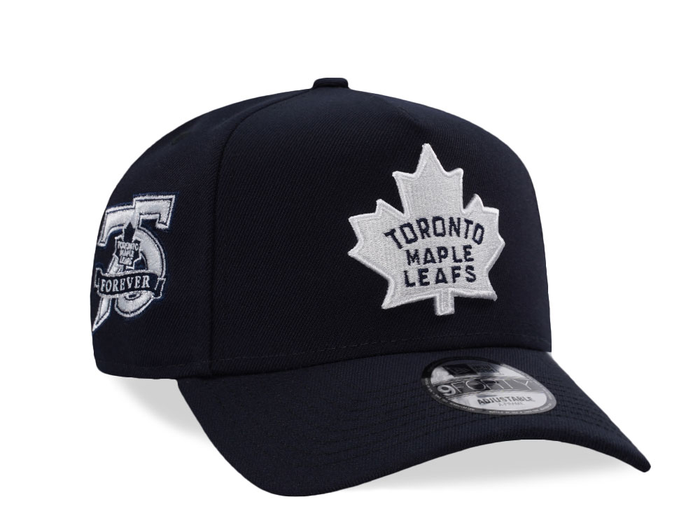 New Era Toronto Maple Leafs 75th Anniversary Navy Prime Edition 9Forty A Frame Snapback Casquette