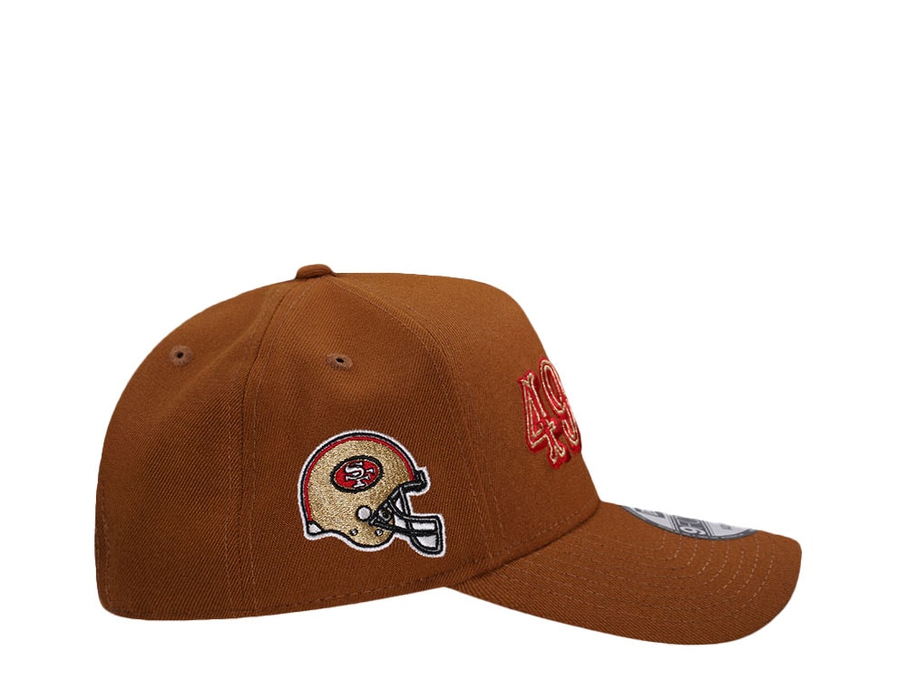 New Era San Francisco 49ers 60th Anniversary Bourbon Prime Edition 9Forty A Frame Snapback Casquette