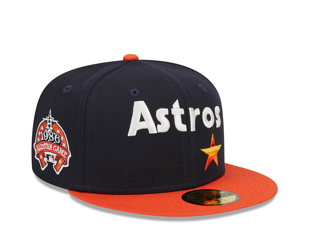 New Era Houston Astros All Star Game 1986 Retro Script Two Tone Edition 59Fifty Fitted Casquette