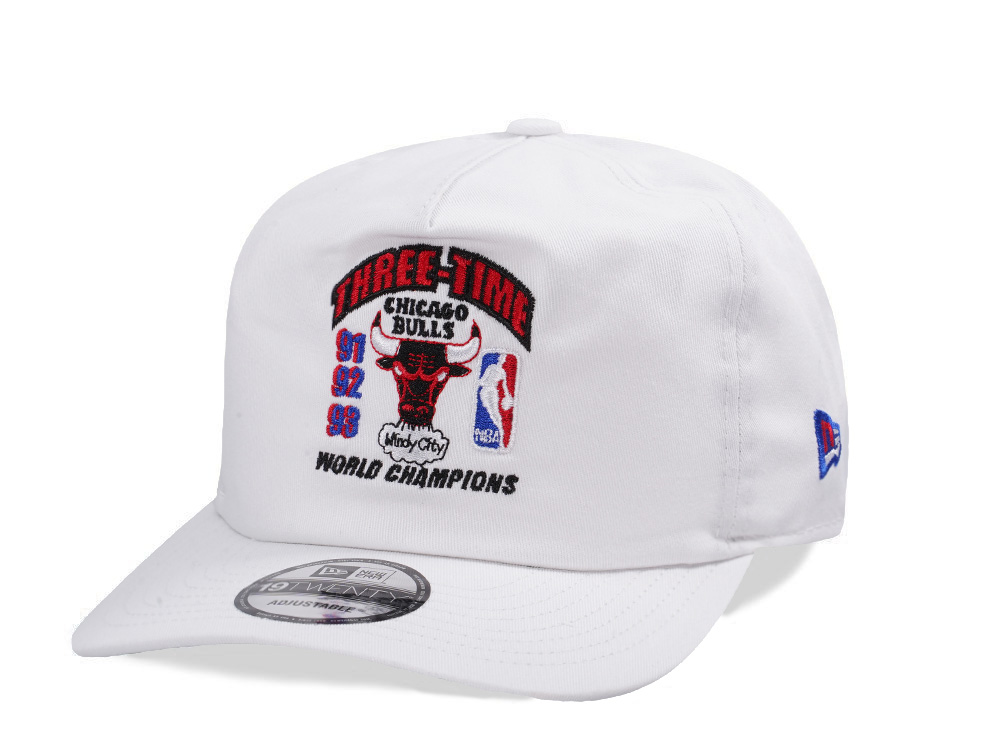 New Era Chicago Bulls 3x Champions White Prime Edition 19Twenty Snapback Casquette