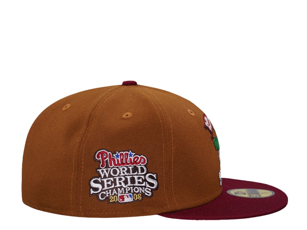 New Era Philadelphia Phillies World Series Champions 2008 Bourbon Prime Two Tone Edition 59Fifty Fitted Casquette
