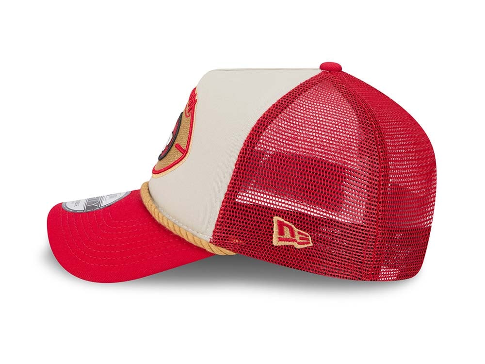 New Era San Francisco 49ers Sideline 2024 9Forty A Frame Trucker Snapback Casquette