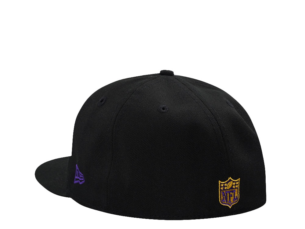 New Era Minnesota Vikings Script Black Prime Edition 59Fifty Fitted Casquette