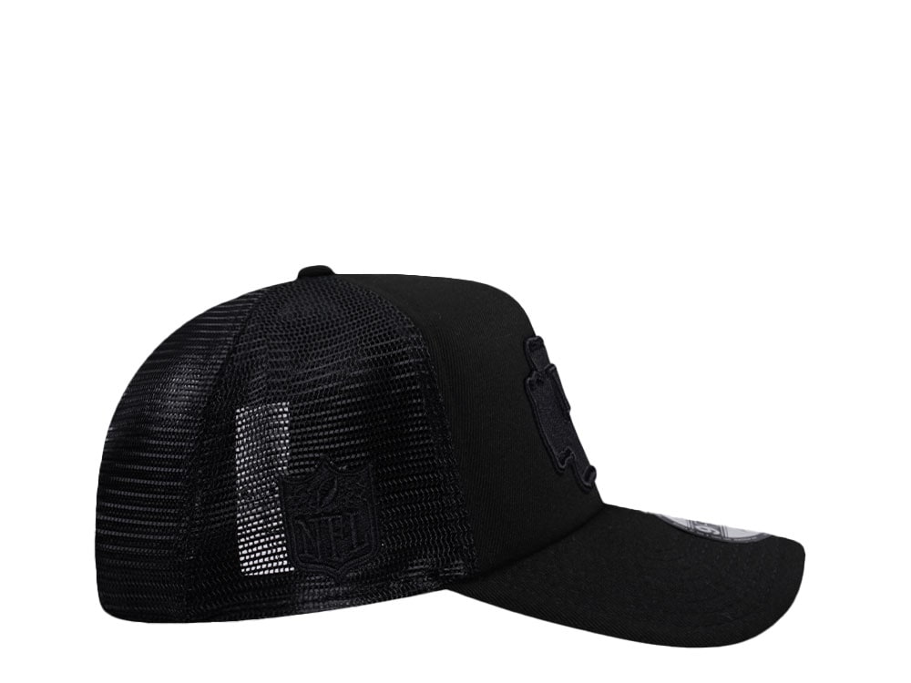 New Era Kansas City Chiefs Black Foam Trucker 9Forty A Frame Snapback Casquette