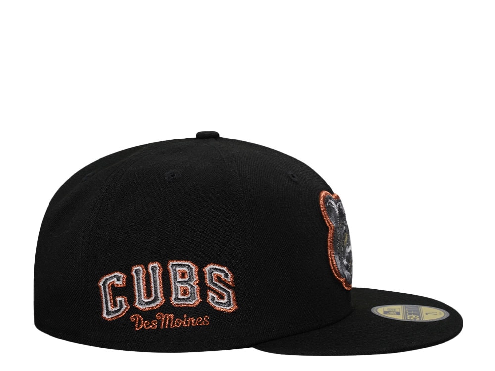 New Era Iowa Cubs Black Metallic Copper Prime Edition 59Fifty Fitted Casquette
