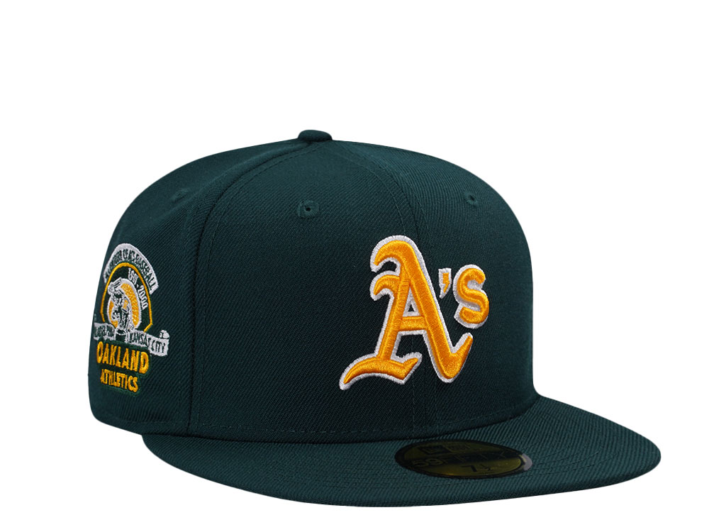 New Era Oakland Athletics 100 Years Anniversary Dark Green Wool Edition 59Fifty Fitted Casquette