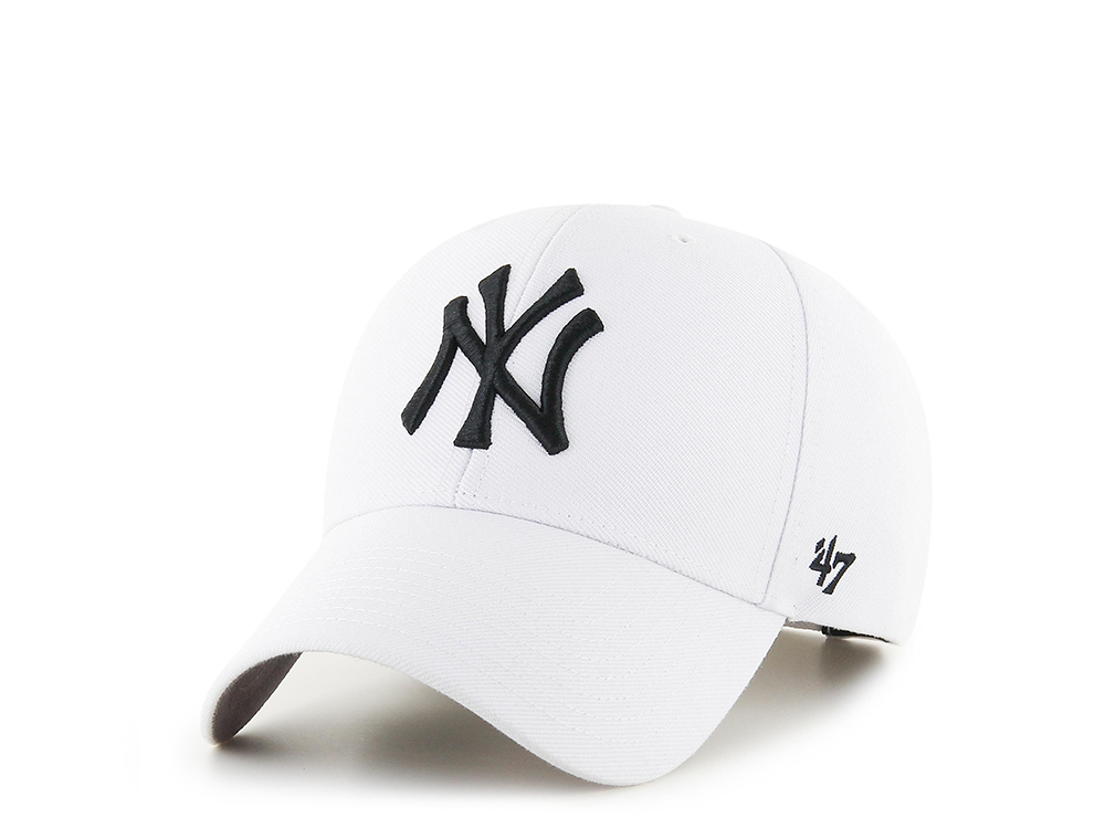 47Brand New York Yankees White Classic Strapback Casquette