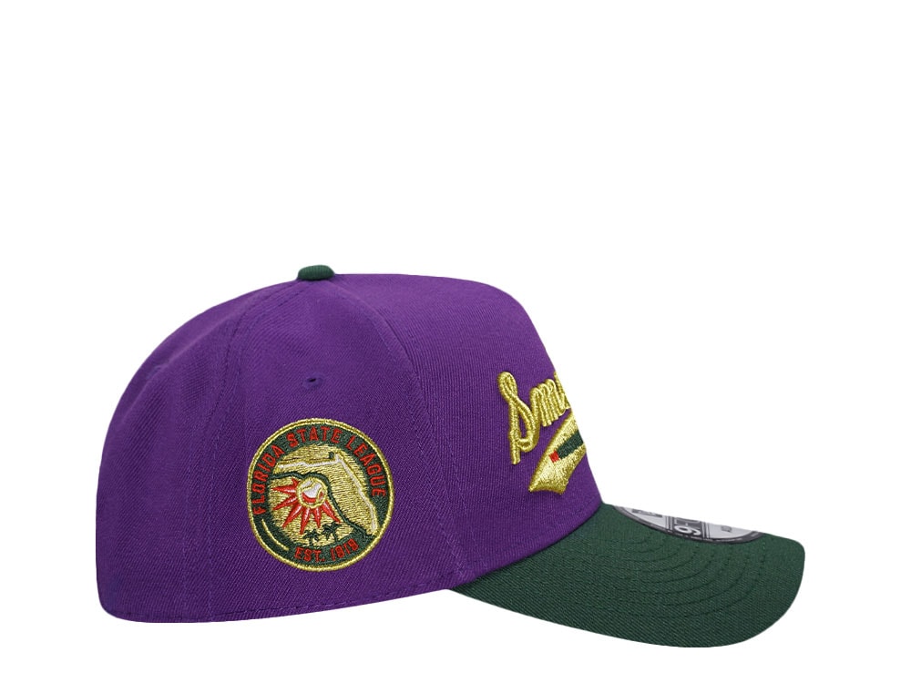 New Era Tampa Smokers Purple Gold Two Tone Edition 9Forty A Frame Snapback Casquette