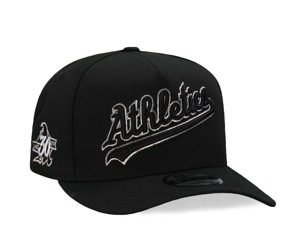 New Era Oakland Athletics Black Silver 9Fifty A Frame Snapback Casquette