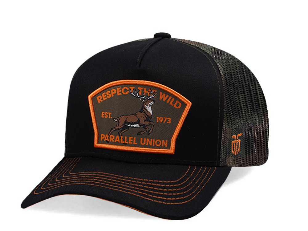 Parallel Union Respect The Wild Patch Black Edition Trucker Snapback Casquette