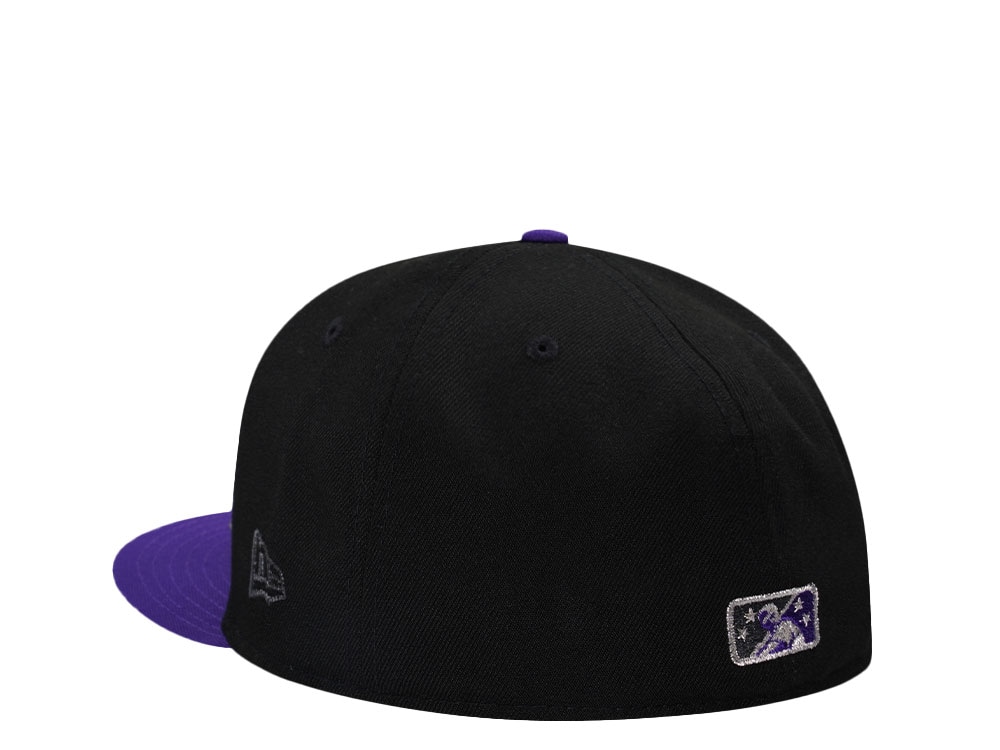 New Era Fresno Grizzlies Lowriders Black Purple Two Tone Edition 59Fifty Fitted Casquette