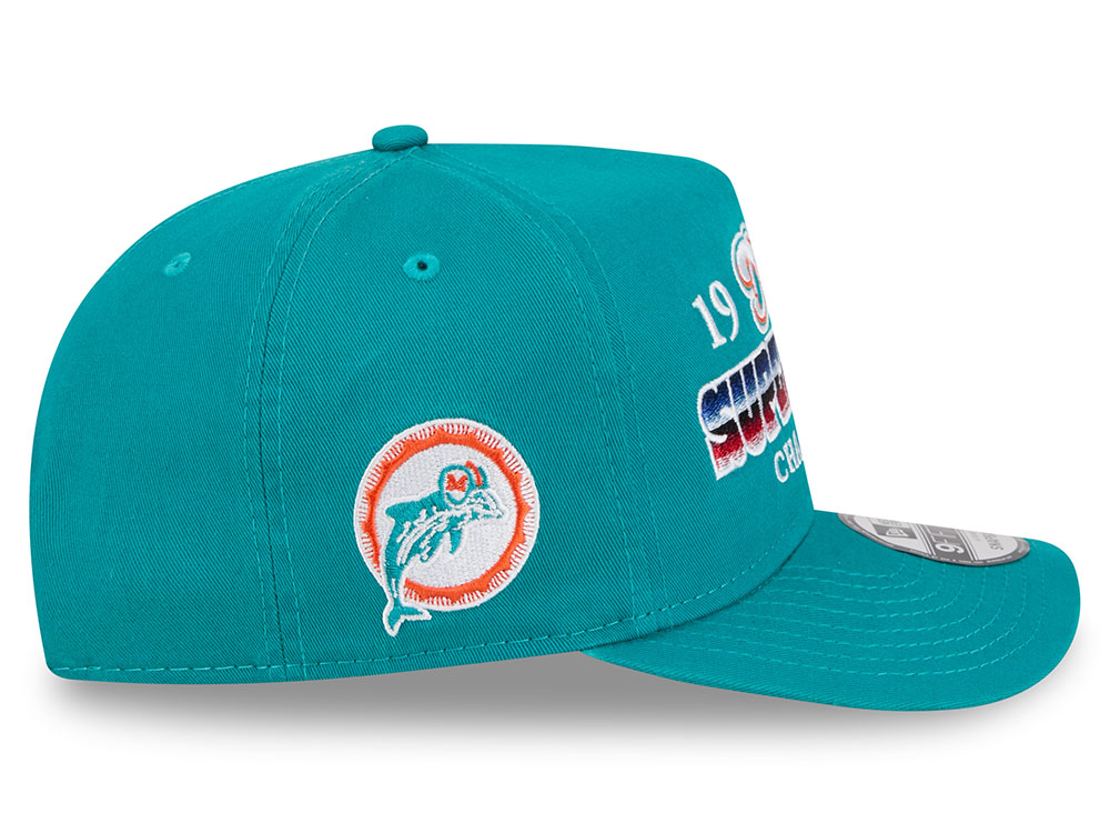 New Era Miami Dolphins Super Bowl Champions 1972 Historic Teal Edition 9Fifty A Frame Snapback Casquette