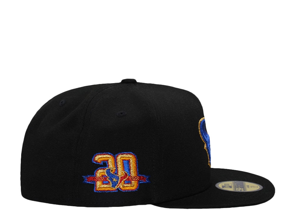 New Era Houston Texans 20th Anniversary Black Throwback Edition 59Fifty A Frame Fitted Casquette