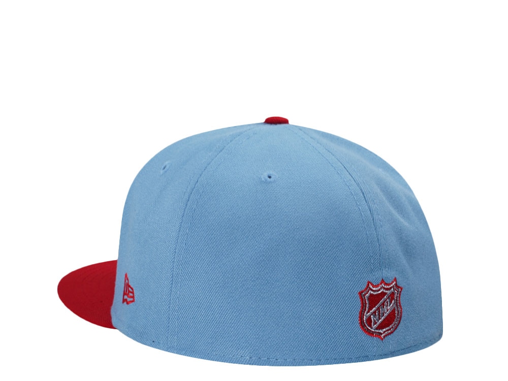 New Era Chicago Blackhawks 75th Anniversary Sky Blue Two Tone Edition 59Fifty Fitted Casquette