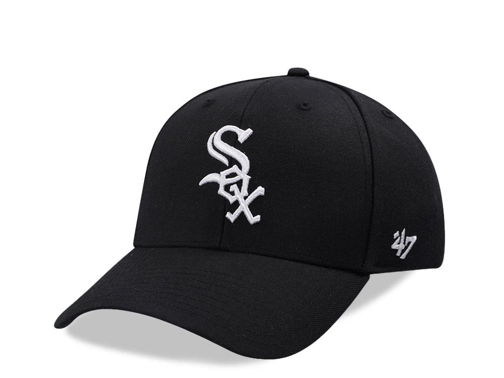 47Brand Chicago White Sox Black MVP Strapback Casquette