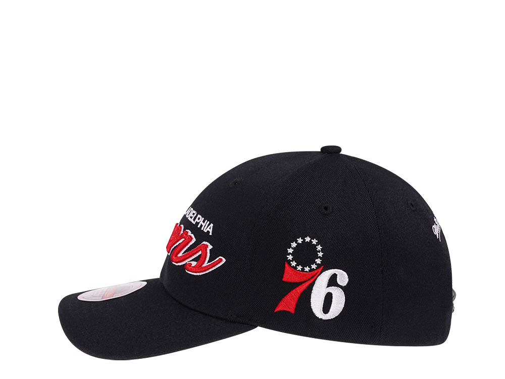 Mitchell & Ness Philadelphia 76Ers Team Ground Red Line Solid Flex Snapback Casquette