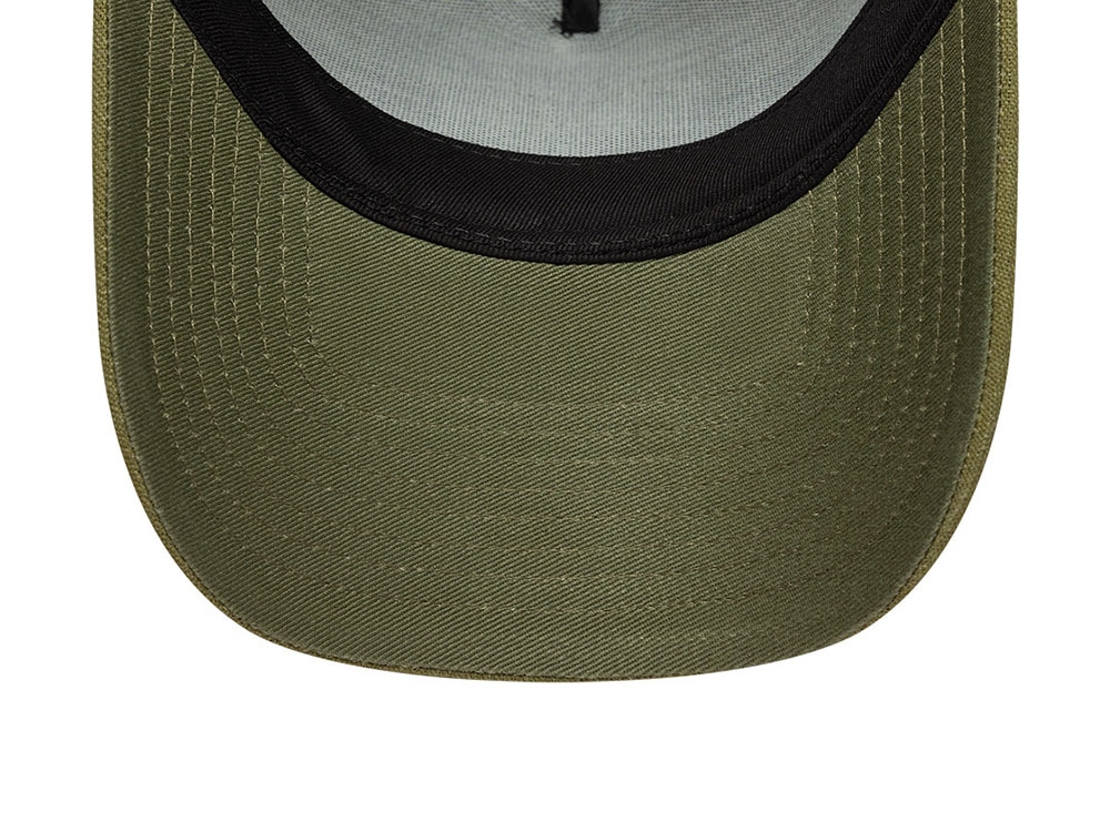 New Era Patch Olive Linen 9Forty E Frame Snapback Casquette