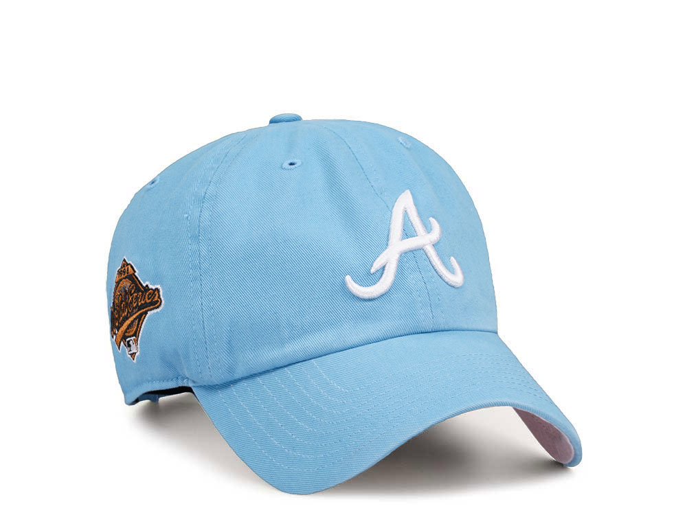 47Brand Atlanta Braves World Series 1995 Columbia Double Under Clean Up Strapback Casquette