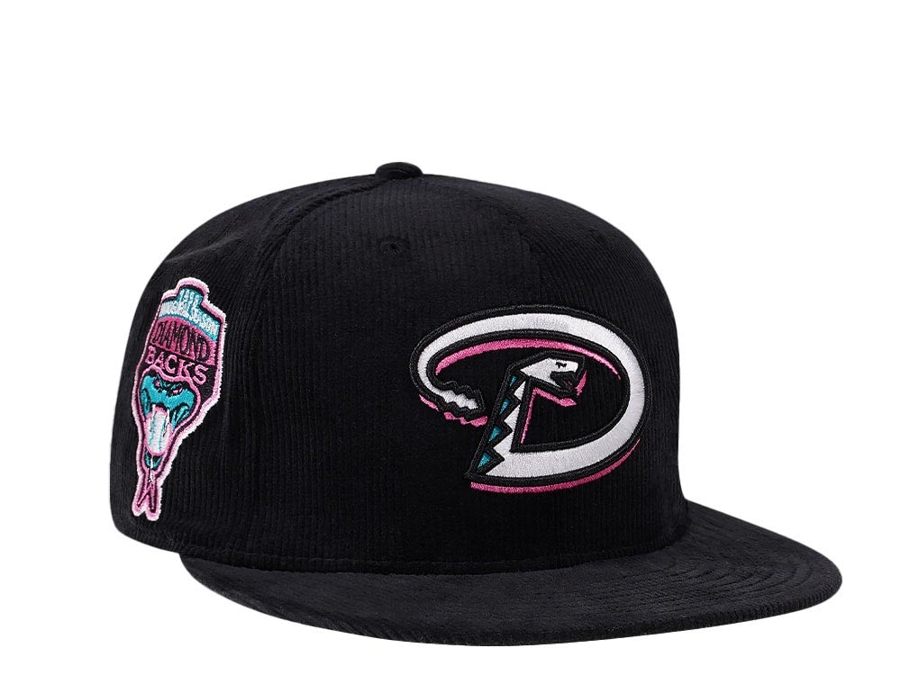 New Era Arizona Diamondbacks 1998 Inaugural Season Black Pink Corduroy Prime Edition 59Fifty Fitted Casquette