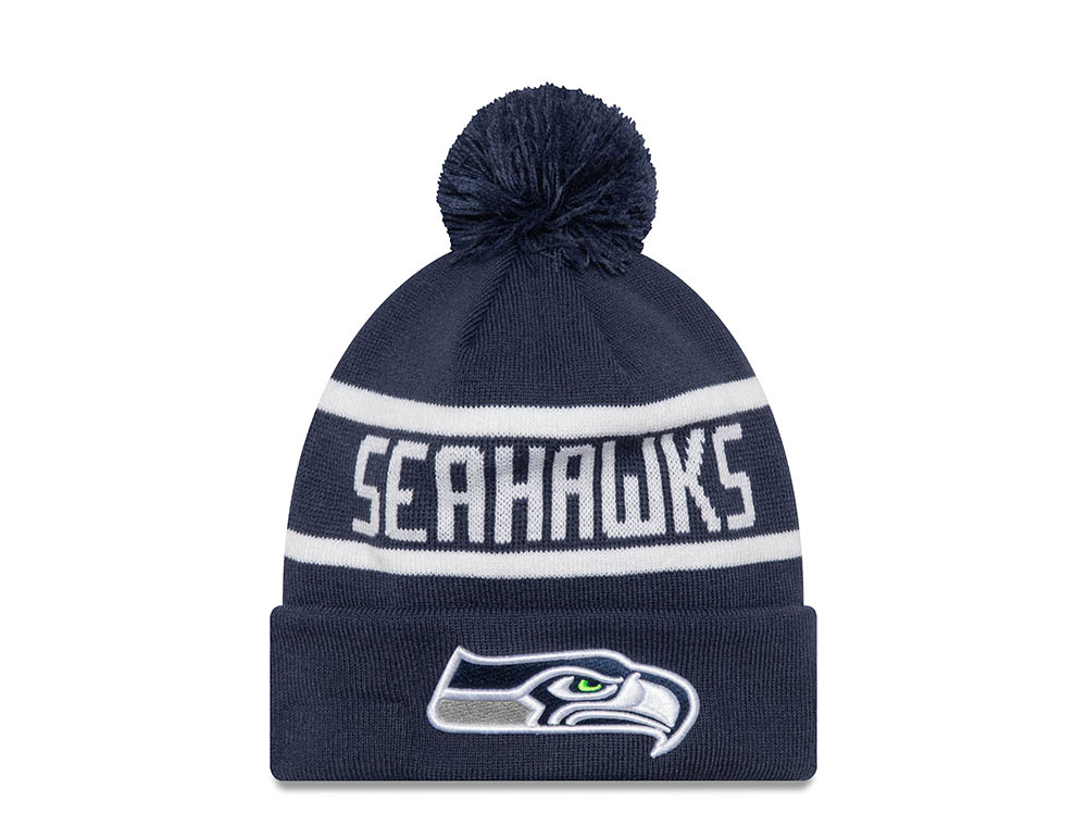 New Era Seattle Seahawks On The Cuff Navy Chapeaux