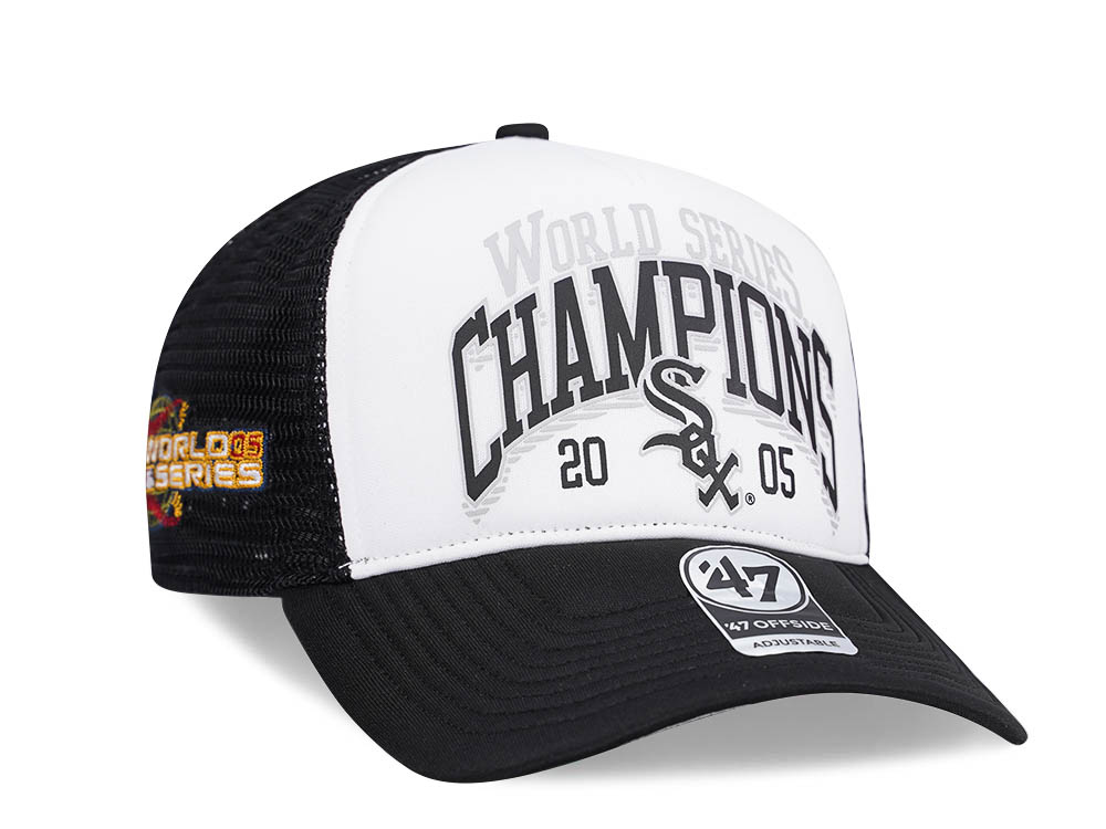 47Brand Chicago White Sox BCPTN World Series Black Foam Champ Offside Trucker Snapback Casquette