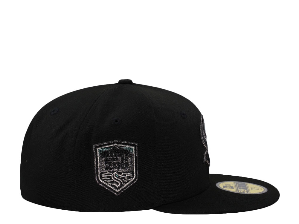 New Era Seattle Kraken Inaugural Season Metallic Black Prime Edition 59Fifty Fitted Casquette