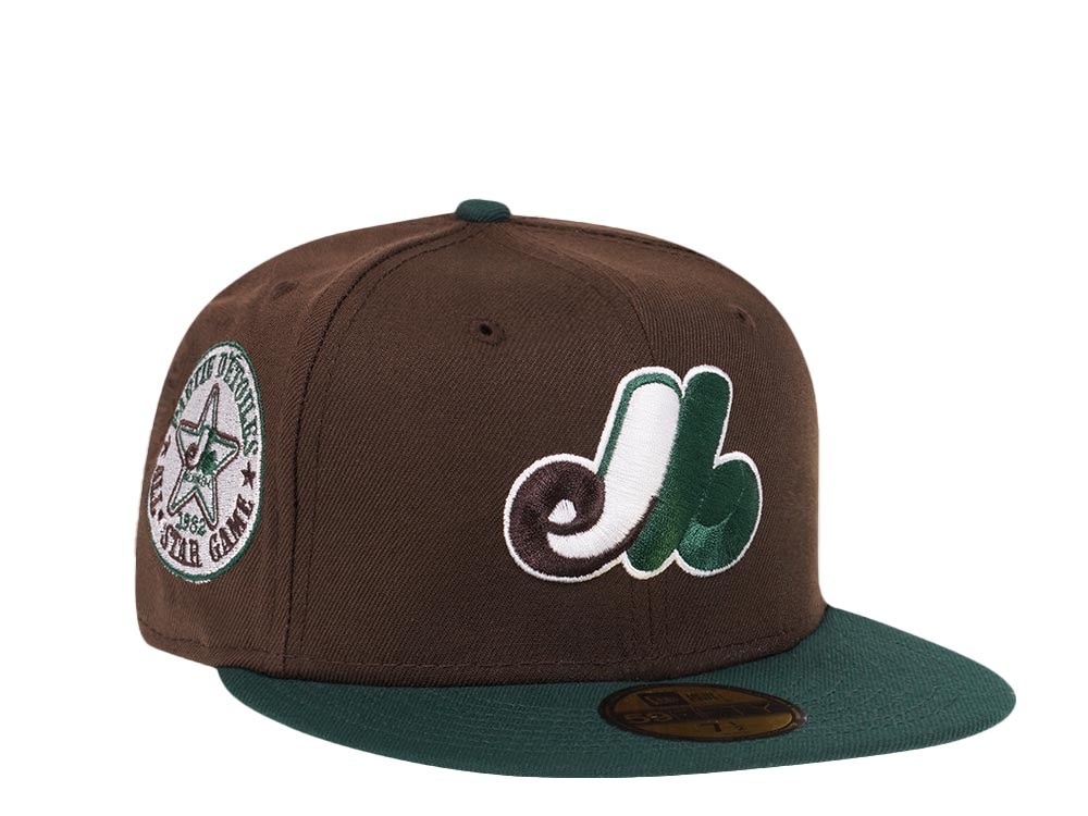 New Era Montreal Expos Brown All Star Game 1982 Forest Pink Edition 59Fifty Fitted Casquette