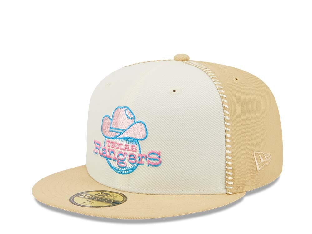 New Era Texas Rangers Stitch Arlington Stadium Gold Edition 59Fifty Fitted Casquette