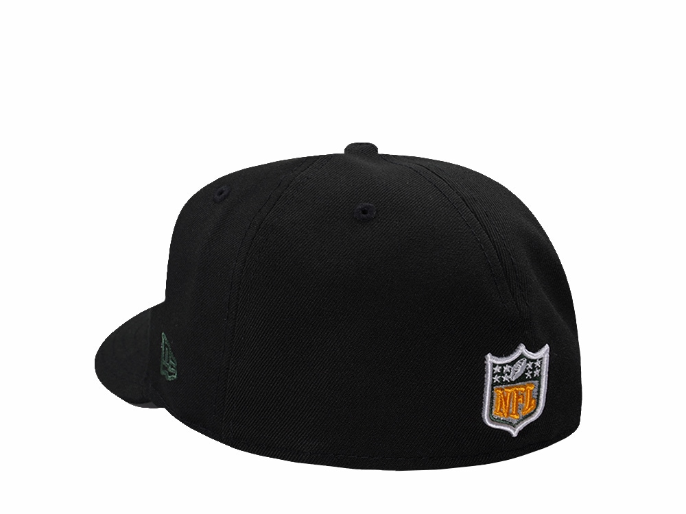 New Era Green Bay Packers Black Prime Edition Pre Curved 59Fifty Fitted Casquette