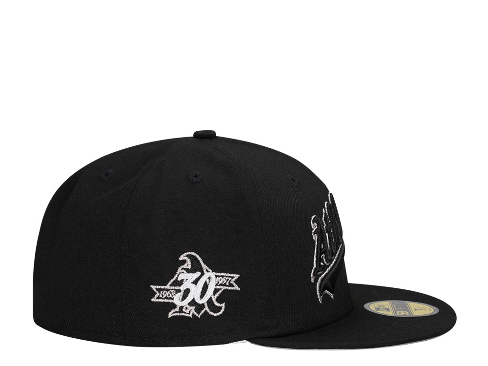 New Era Oakland Athletics 30th Anniversary Black Silver Color Flip Edition 59Fifty Fitted Casquette