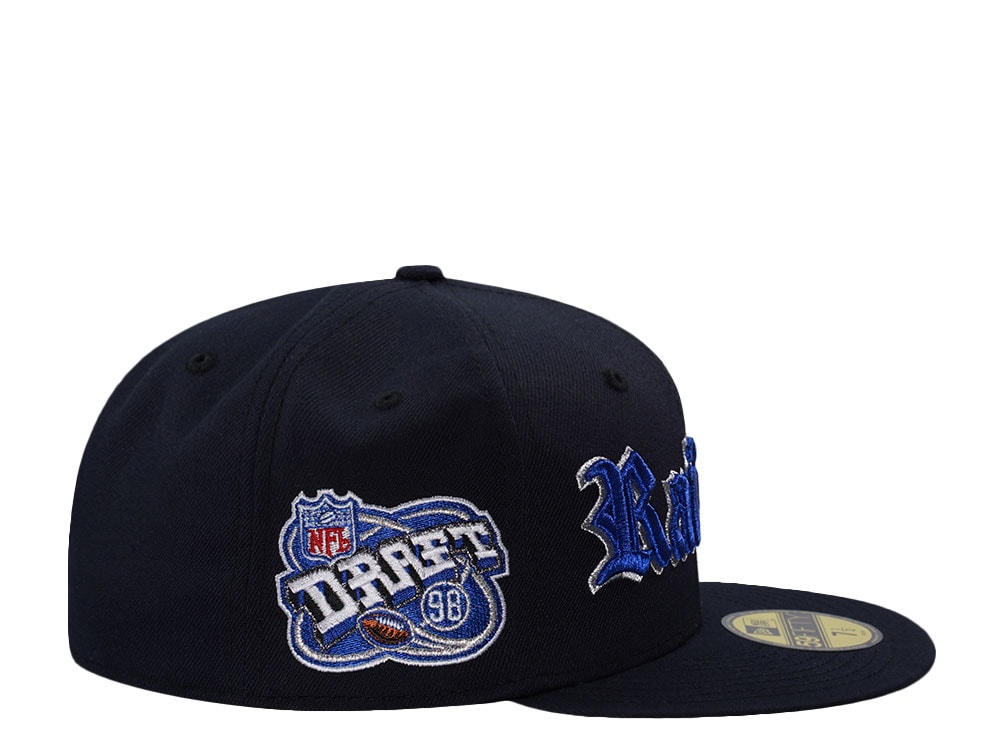 New Era Las Vegas Raiders Draft 1998 Navy Metallic Edition 59Fifty Fitted Casquette