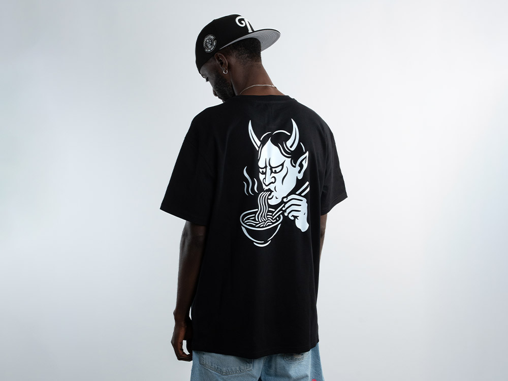 Parallel Union T-Shirt Ramen Devil Black Oversize Edition