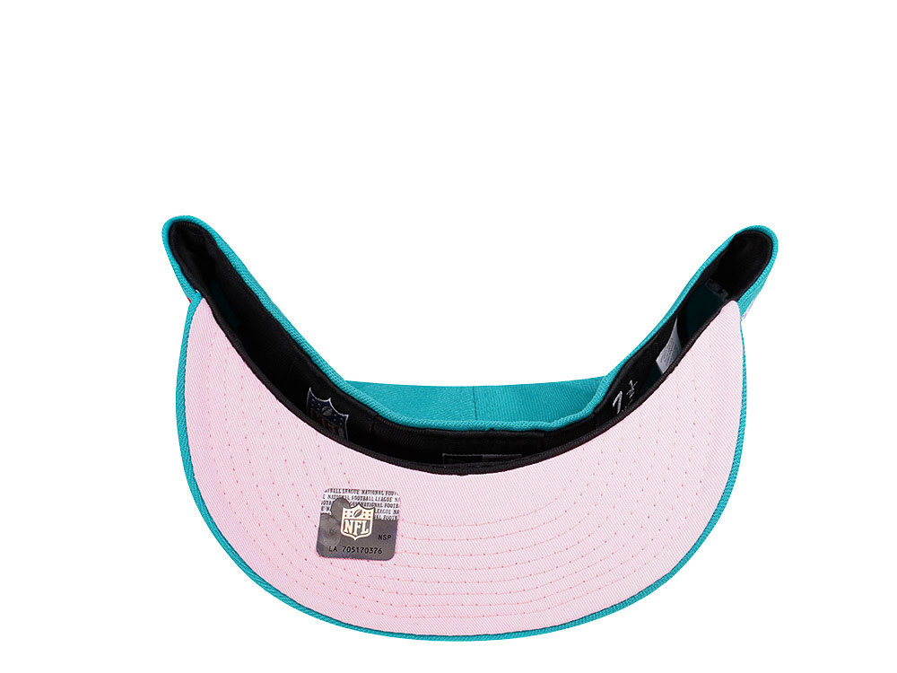 New Era Miami Dolphins Super Bowl XIX Teal and Pink Edition 59Fifty Fitted Casquette
