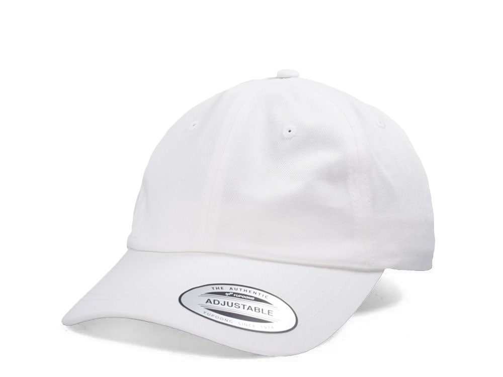 Yupoong Basic White Low Profile Strapback Casquette