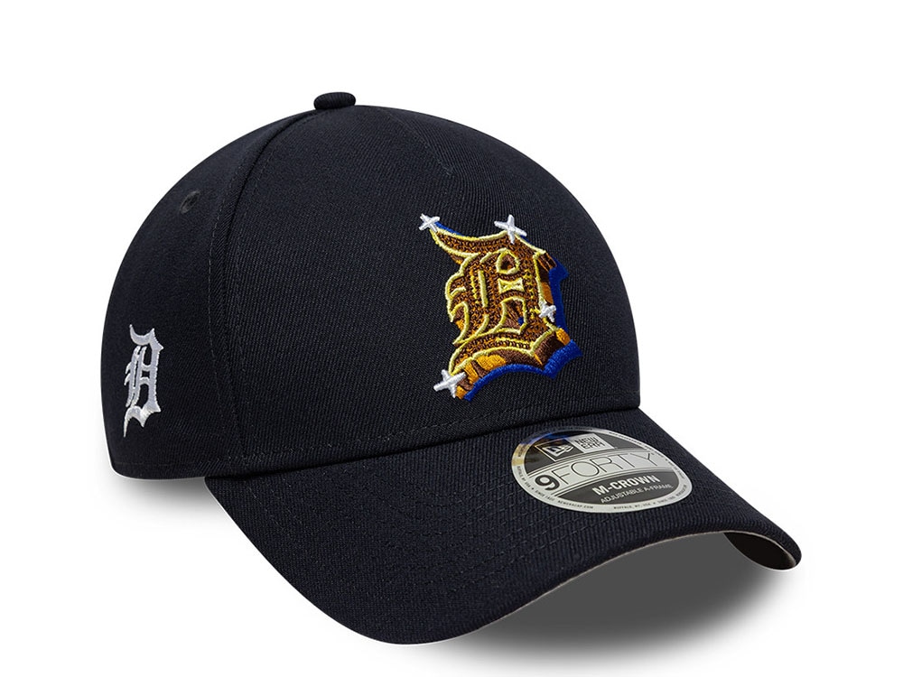 New Era Detroit Tigers Emblem Navy Prime 9Forty A Frame M Crown Snapback Casquette