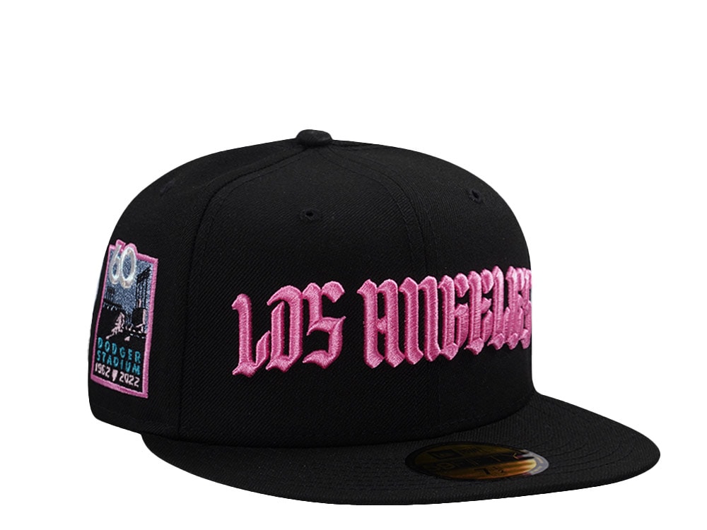 New Era Los Angeles Dodgers 60th Anniversary Pink Black Prime Edition 59Fifty Fitted Casquette