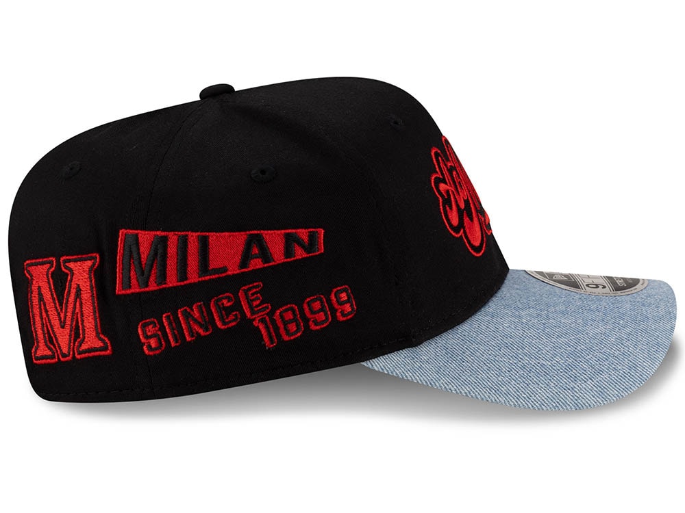 New Era Ac Milan Tonal Floral Edition Blue 9Fifty Stretch Snapback Casquette