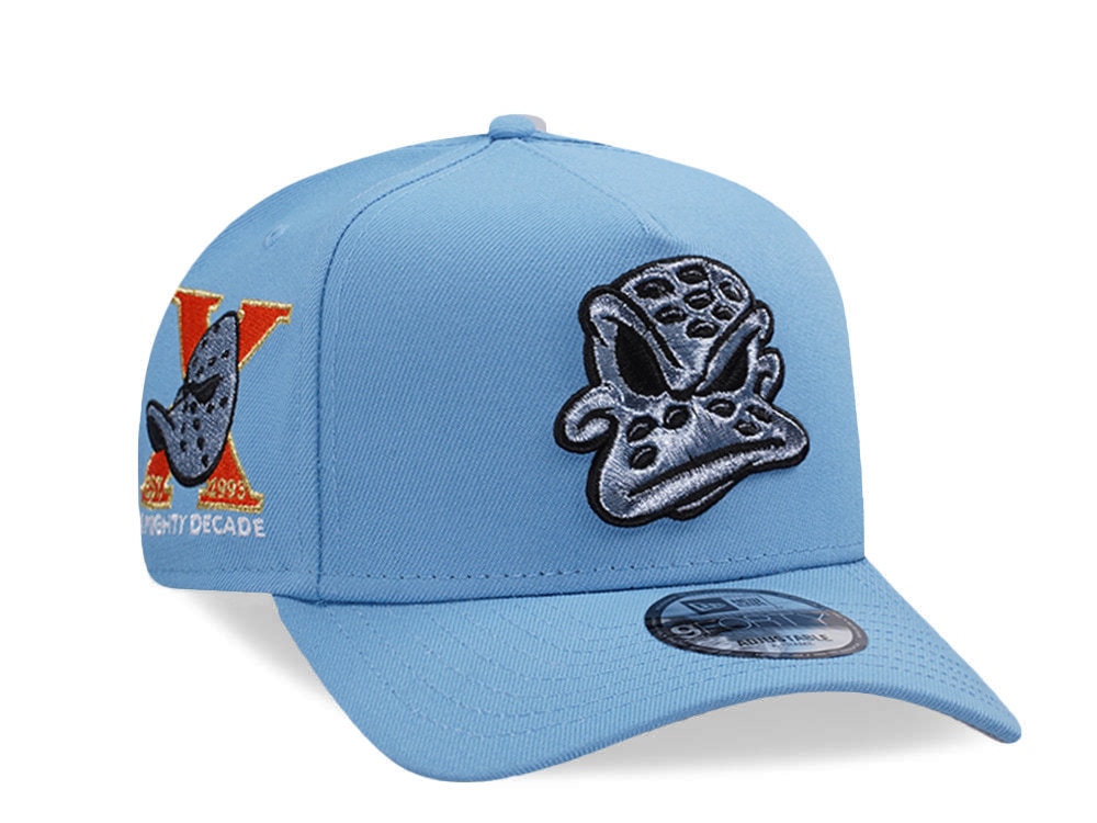 New Era Anaheim Ducks 10th Anniversary Sky Blue Prime Edition 9Forty A Frame Snapback Casquette