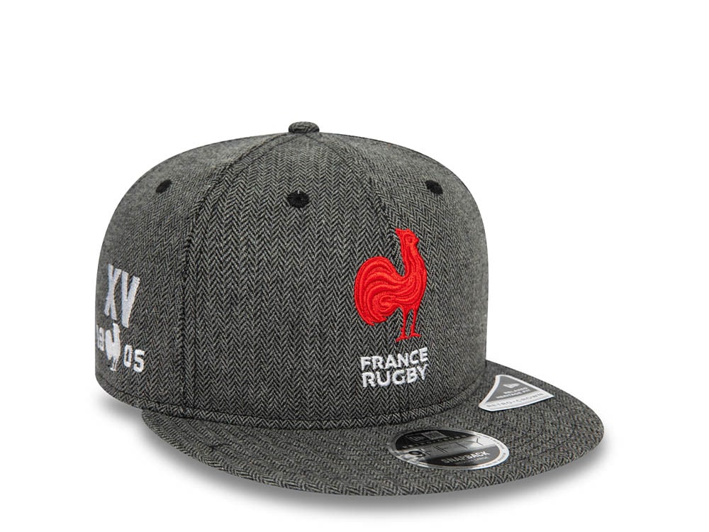 New Era France Rugby Gray Heritage Retro Crown Edition 9Fifty Snapback Casquette