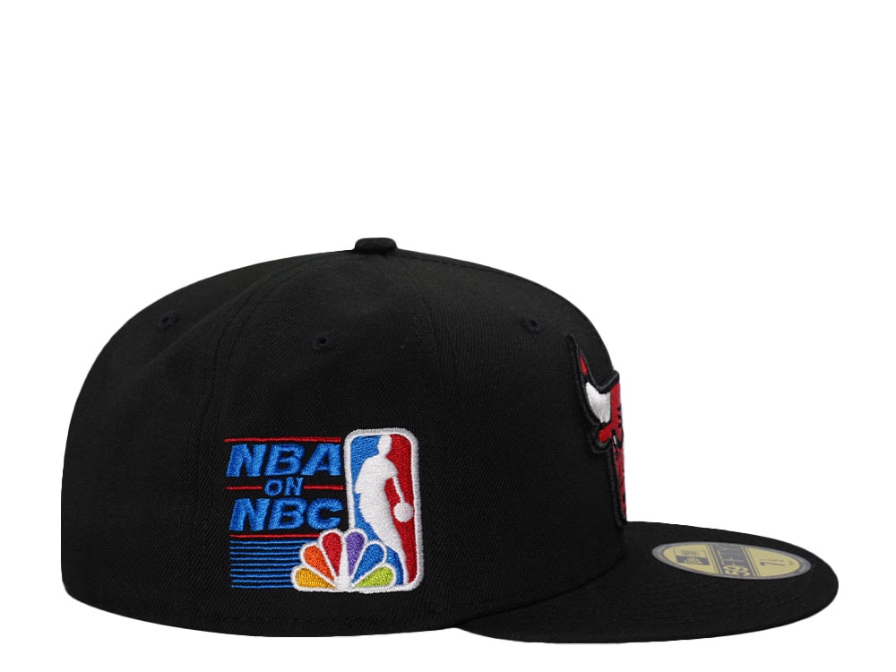 New Era Chicago Bulls NBA on NBC Black Throwback Edition 59Fifty Fitted Casquette