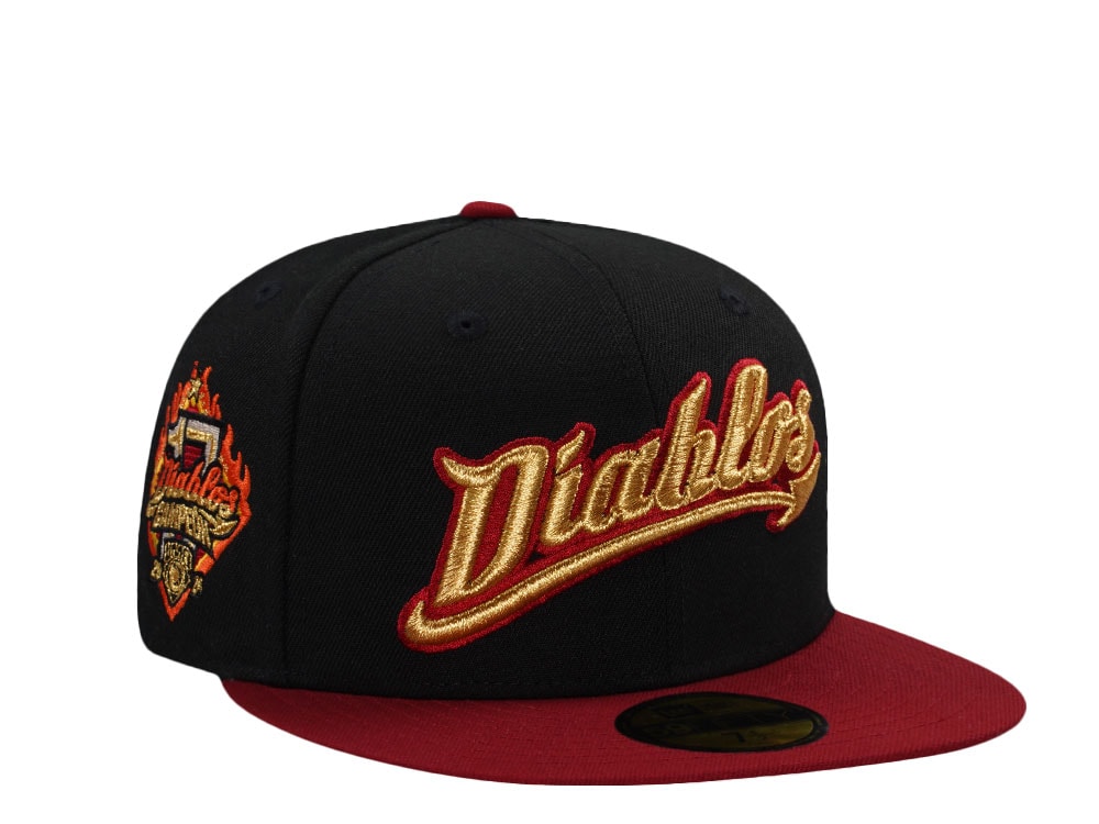 New Era Mexico Diablos Black And Red Two Tone Edition 59Fifty Fitted Casquette