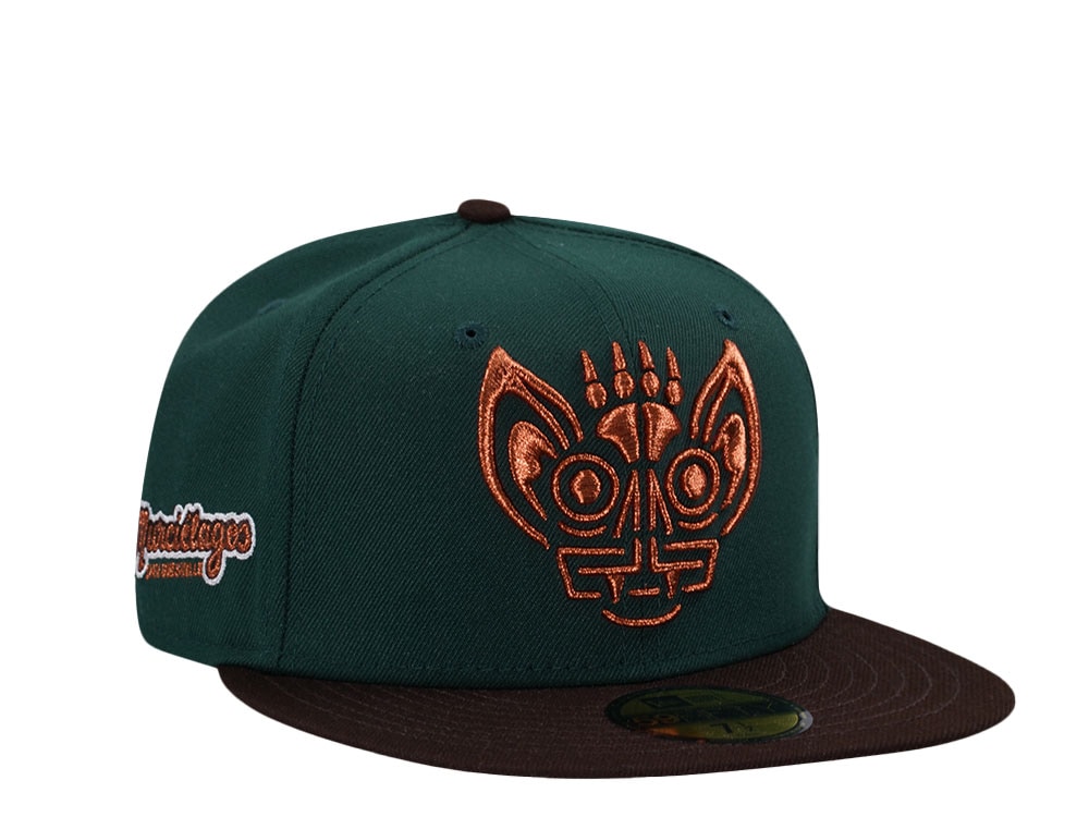 New Era Louisville Murcielagos Horror Pack Dark Green Copper Edition 59Fifty Fitted Casquette