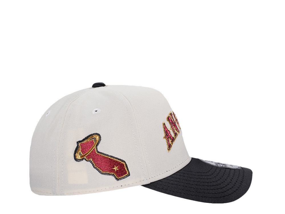 New Era California Angels Gold Chrome Two Tone 9Forty A Frame Snapback Casquette