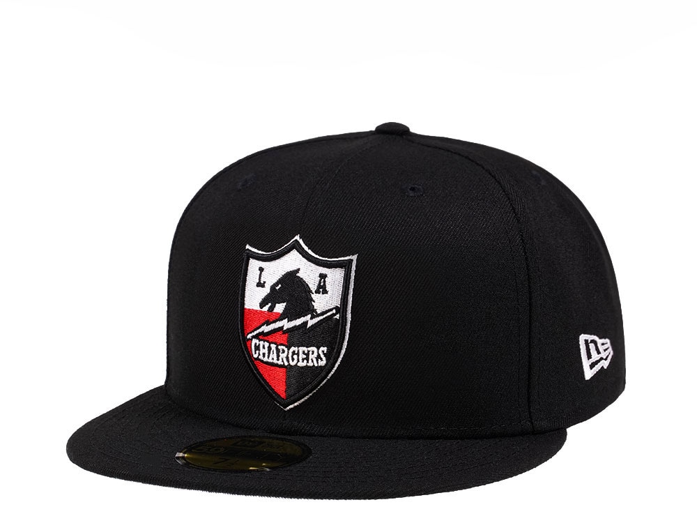 New Era Los Angeles Chargers Throwback Black Crimson Collection 59Fifty Fitted Casquette