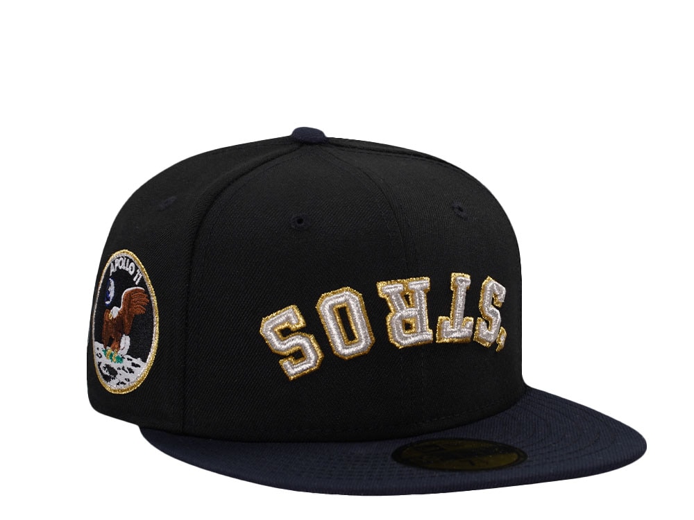 New Era Houston Astros Apollo 11 Metallic Black Prime Edition 59Fifty Fitted Casquette