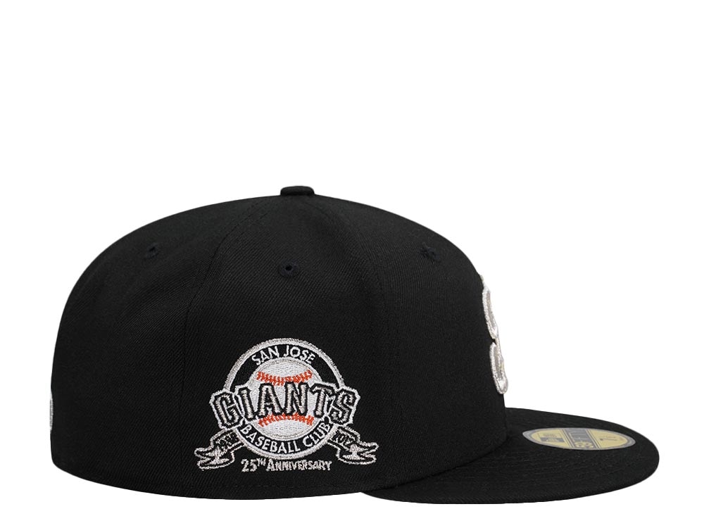 New Era San Jose Giants 25th Anniversary Black Silver Prime Edition 59Fifty Fitted Casquette