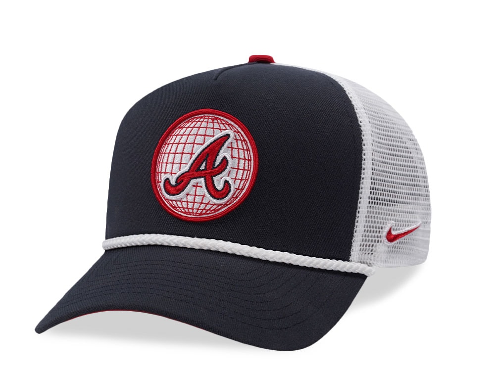 Nike Atlanta Braves Primetime Dri-Fit Rise Navy Edition Trucker Snapback Casquette