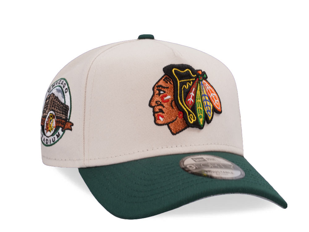 New Era Chicago Blackhawks Stone Green Two Tone Edition 9Forty A Frame Snapback Casquette