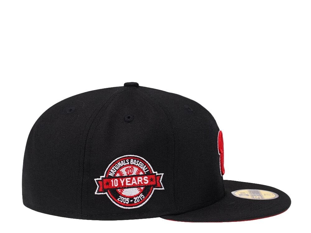 New Era Washington Nationals 10 Years Black and Red Edition 59Fifty Fitted Casquette
